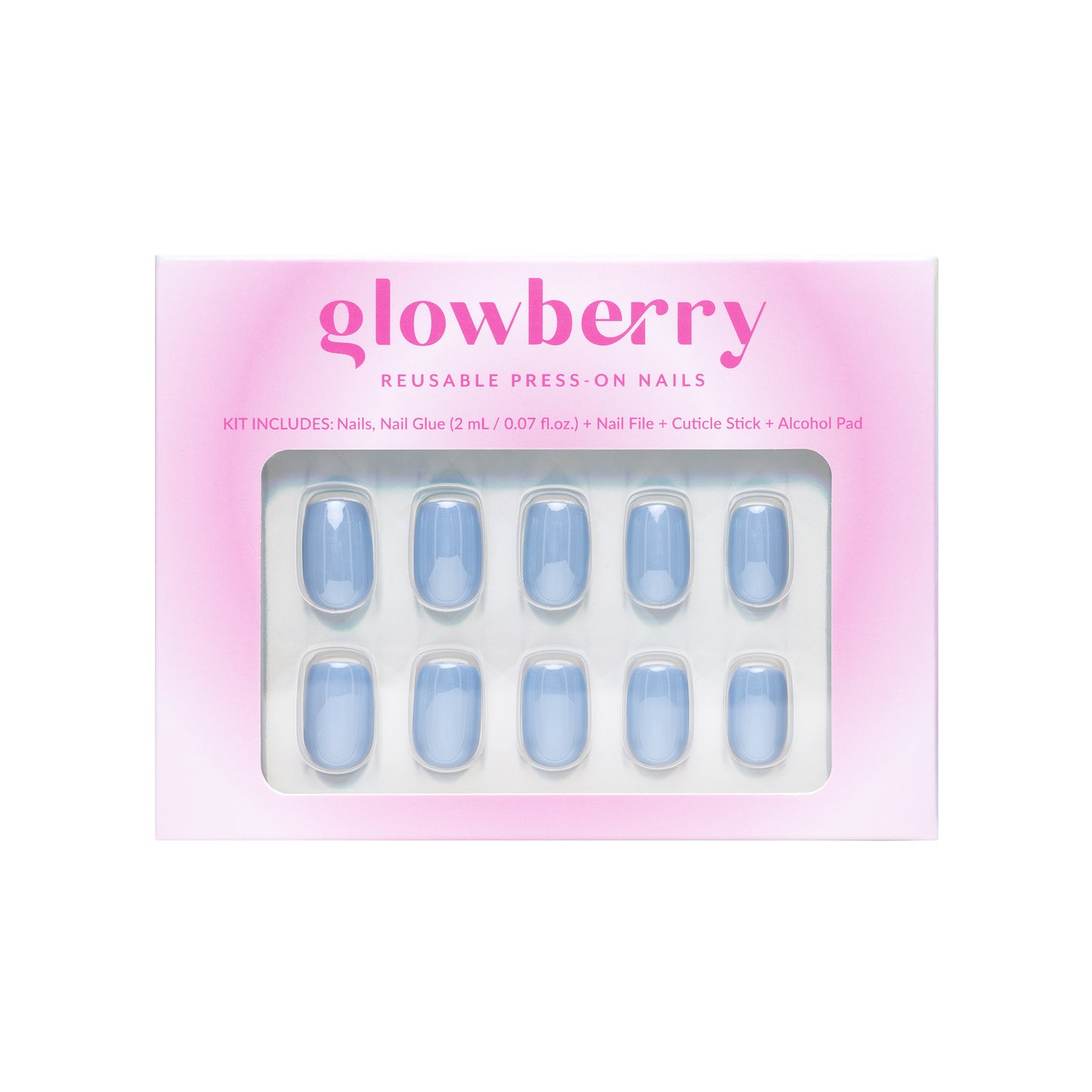 Glowberry kvaliteetsed korduvkasutatavad press-on küüned sinist värvi!