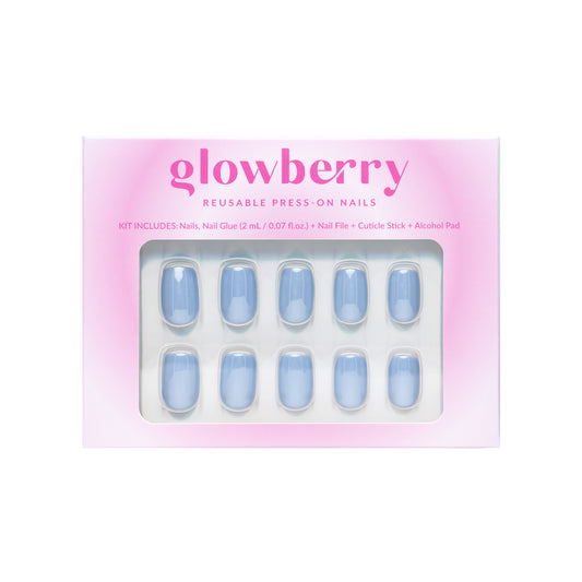 Glowberry kvaliteetsed korduvkasutatavad press-on küüned sinist värvi!