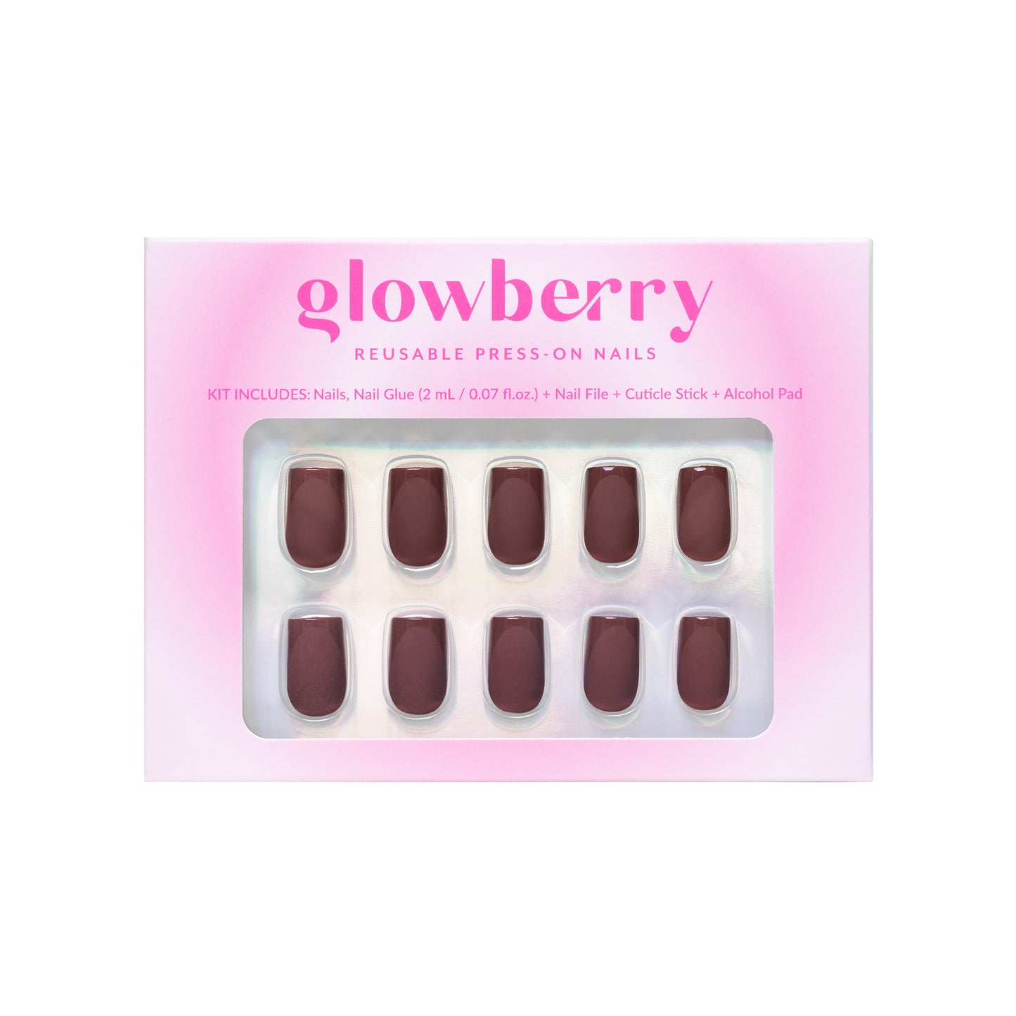 Glowberry kvaliteetsed korduvkasutatavad press-on küüned pruuni värvi!