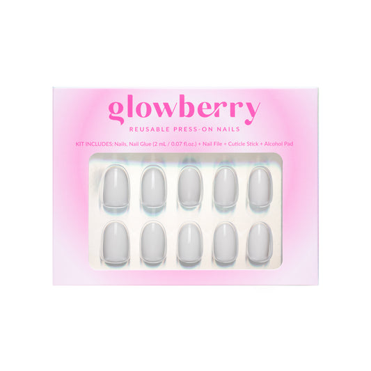 Glowberry kvaliteetsed korduvkasutatavad press-on küüned valget värvi!