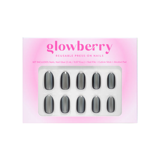 Glowberry kvaliteetsed korduvkasutatavad press-on küüned chrome stiilis!