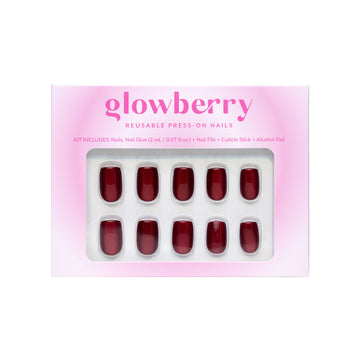 Glowberry kvaliteetsed korduvkasutatavad press-on küüned punast värvi!