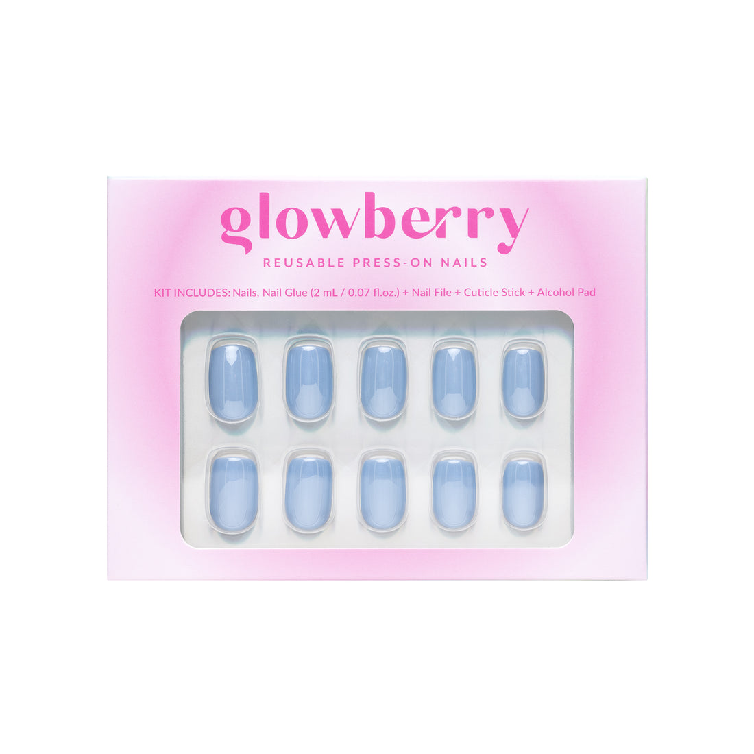 Glowberry kvaliteetsed korduvkasutatavad press-on küüned sinist värvi!