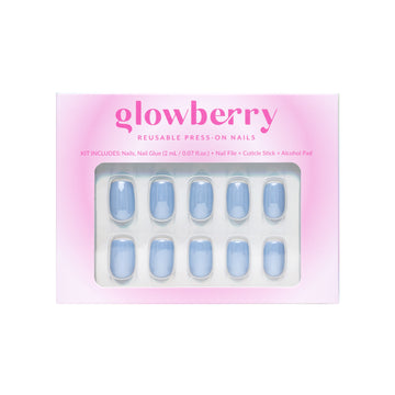 Glowberry kvaliteetsed korduvkasutatavad press-on küüned sinist värvi!