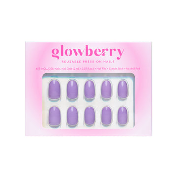 Glowberry kvaliteetsed korduvkasutatavad press-on küüned lillat värvi!