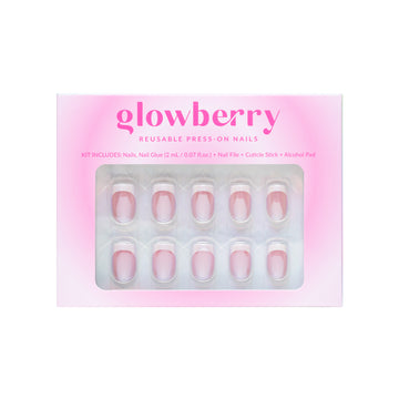 Glowberry kvaliteetsed korduvkasutatavad press-on küüned prantsuse maniküüriga!